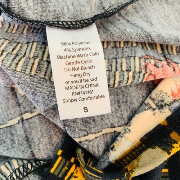 LuLaRoe Navy Red Yellow floral Dress Small - Picture 6 of 7